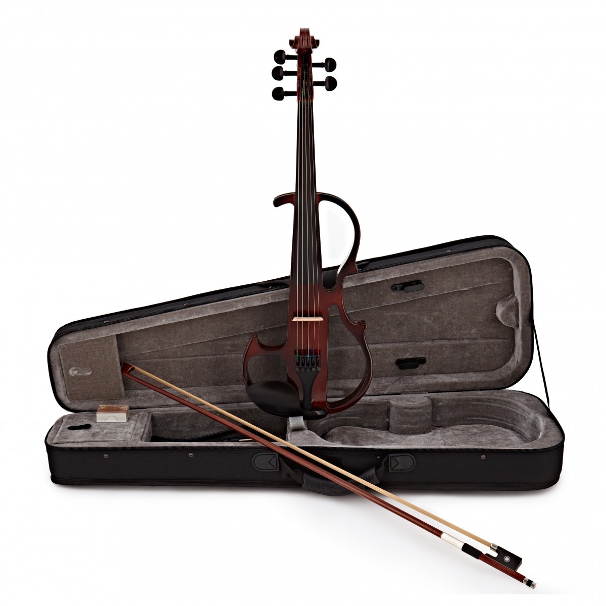 5 String Electric Violin by Gear4music, Trans Red