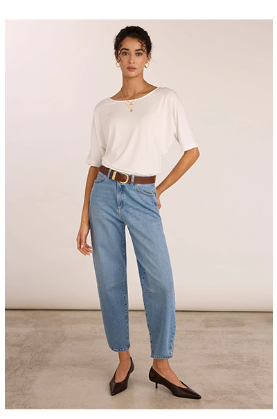 Carrie Relaxed Boat Neck Tee