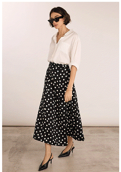 Celeste Cupro Wrap Skirt