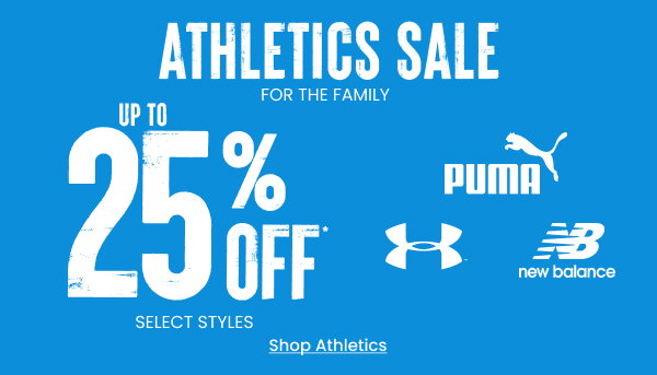 Athletics Sale up to 25% Off Shop Family 
