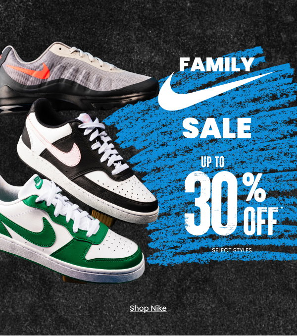 Final Day Family Nike Sale up to 30% Off