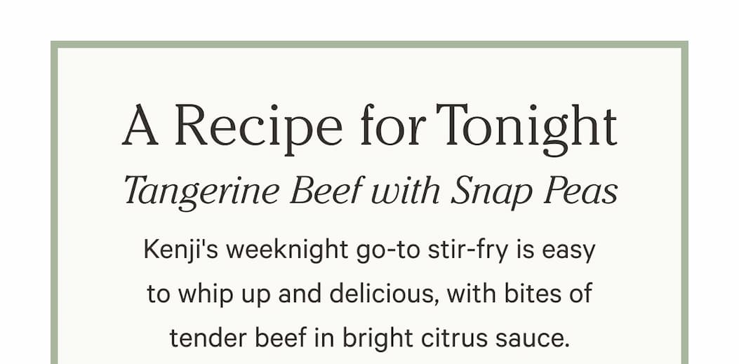 A Recipe for Tonight