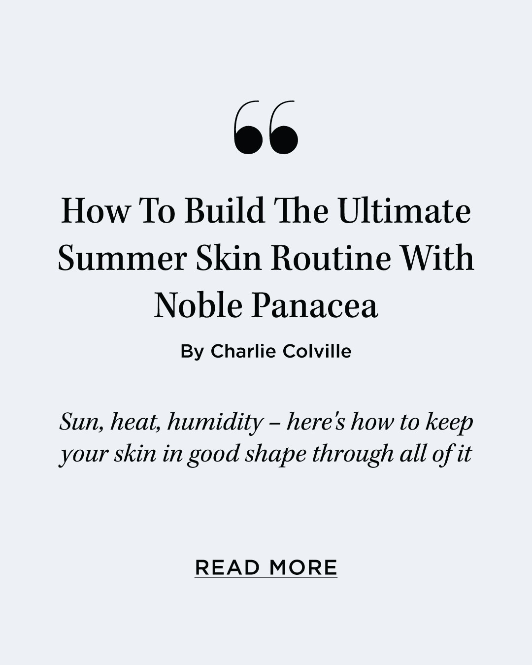 "How to build the ultimate summer skin routine"