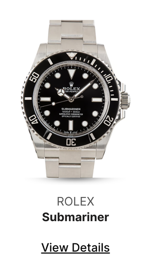Used Stainless Steel Rolex Submariner Ref 124060 No Date Black Dial