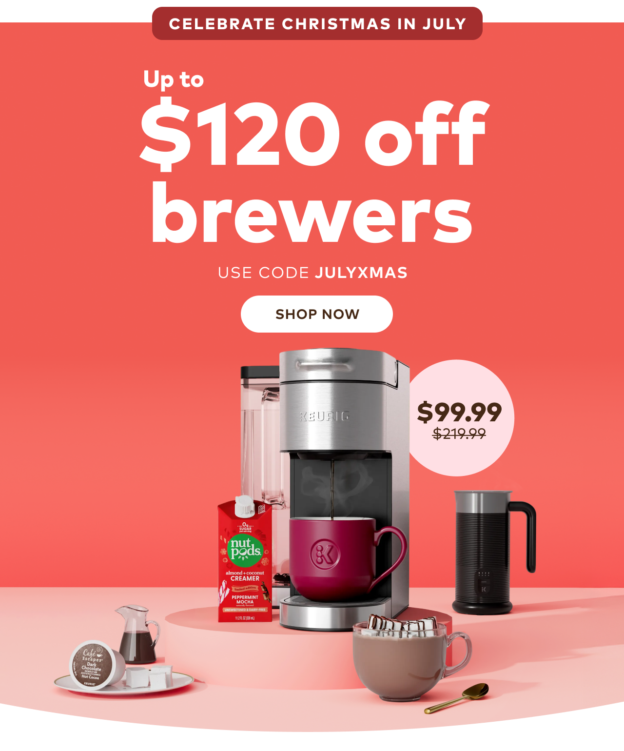 Up to $120 off brewers