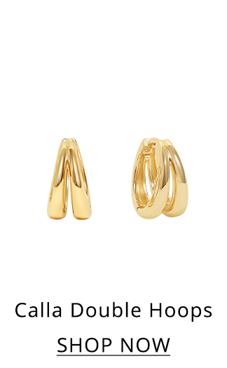 Calla Double Hoops