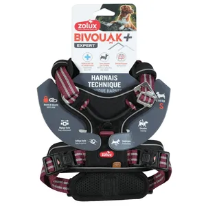 Harnais technique chien Bivouak taille S rouge - Zolux