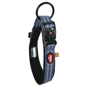 Collier chien Bivouak taille M bleu - Zolux