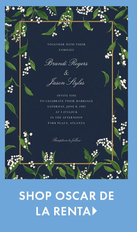 Oscar de la Renta Wedding Invitation Designs
