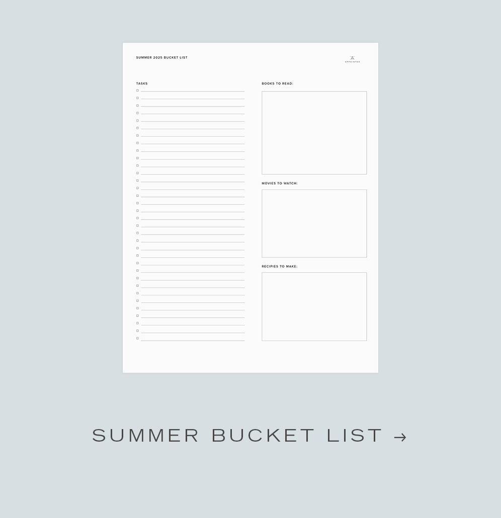 SUMMER BUCKET LIST