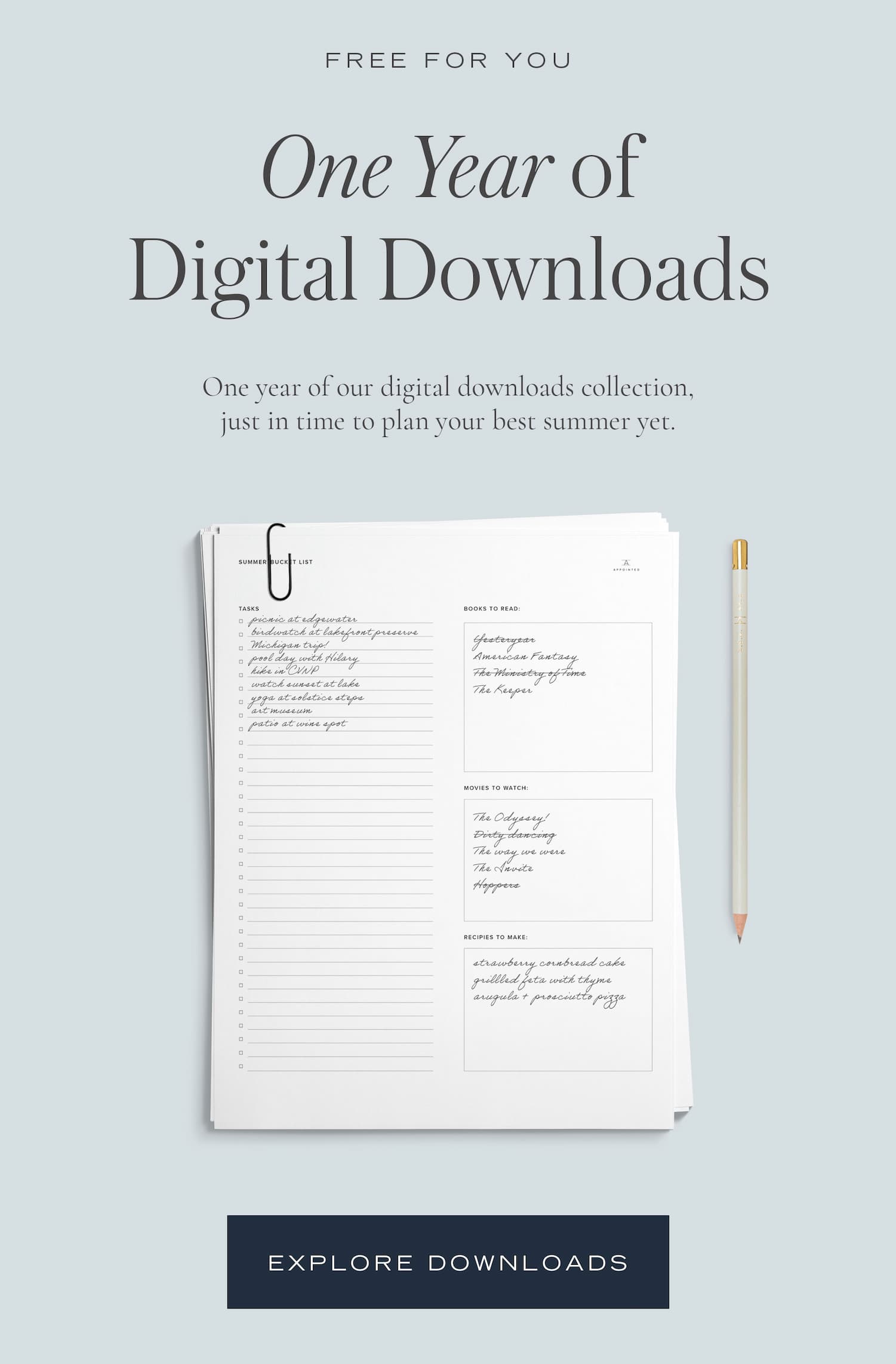 Free For You: One Year of Digital Downloads.
