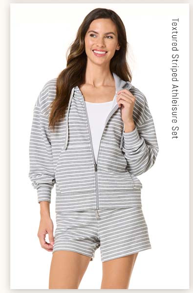 Shop Textured Striped Athleisure Set