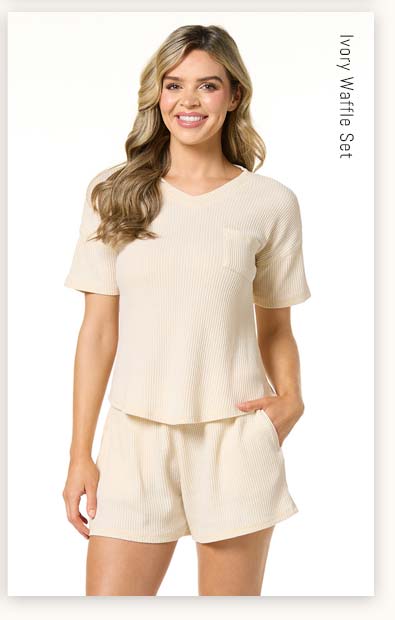 Shop Ivory Waffle Set