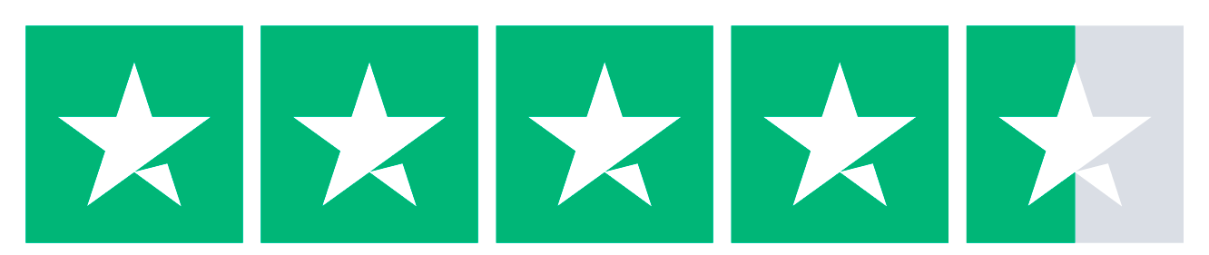 4,7 ud af 5 stjerner på trustpilot