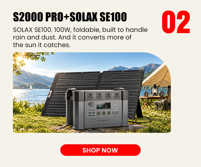 S2000 Pro + 100W Solar Panel | 2400W Solar Generator Kit