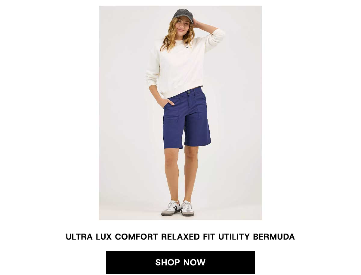 Ultra Lux Comfort Relaxed Fit Utility Bermuda Shop Now