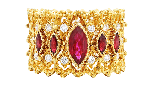 Buccellati ruby ring now available for immediate purchase at the Salon Paris 