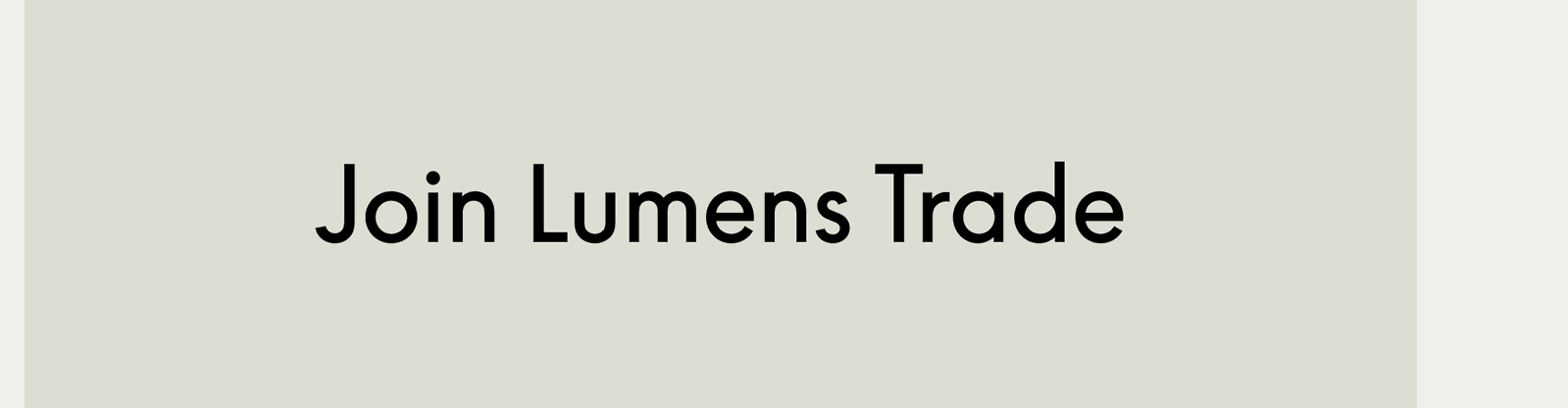 Join Lumens Trade