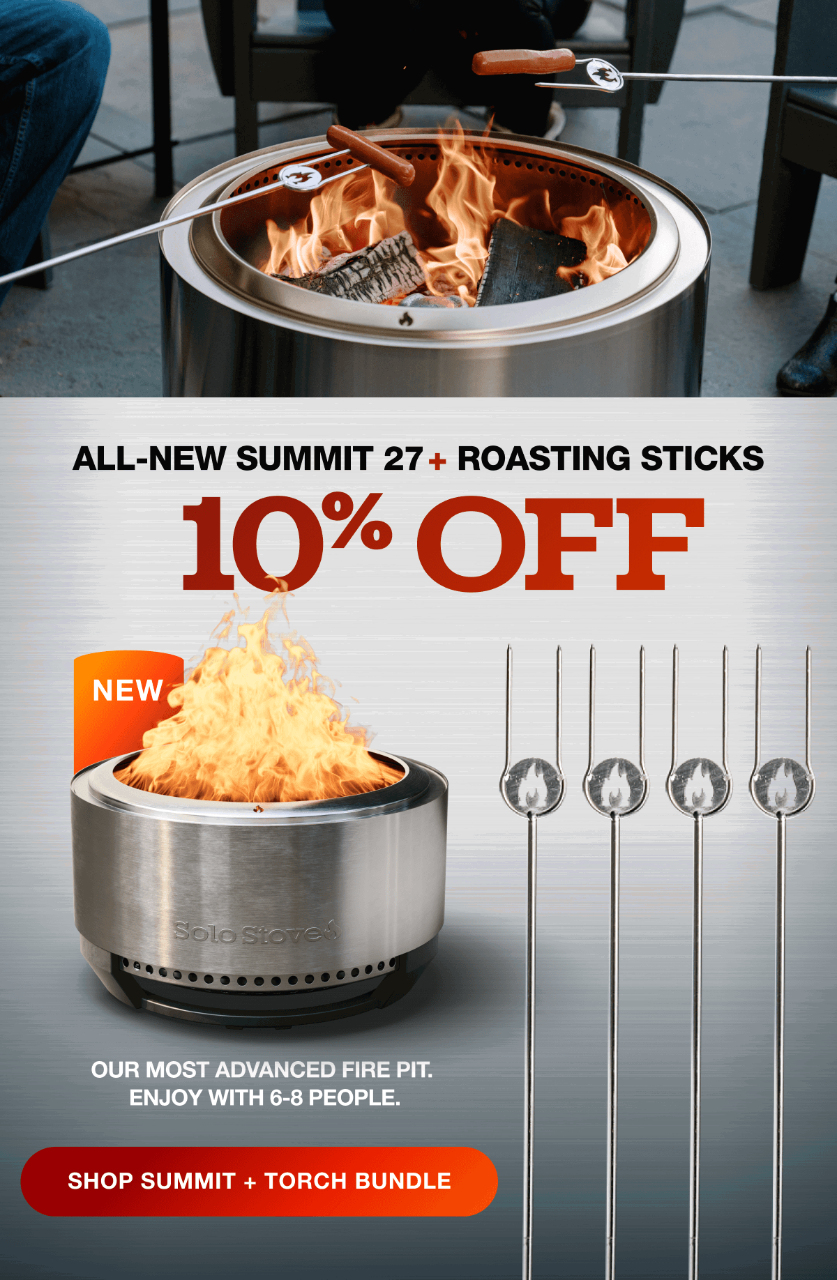 Summit 27 Fire Pit + Roasting Sticks Bundle