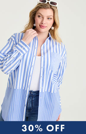 COTTON MIX STRIPE SHIRT