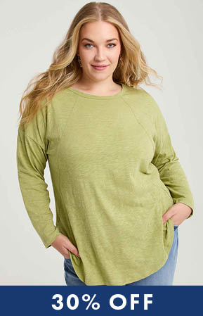 COTTON HI-LO SEAM DETAIL TOP