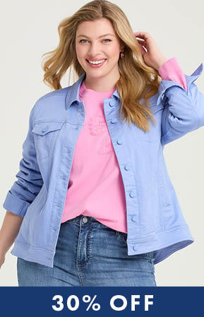 COLOURED CURVED HEM DENIM JACKET