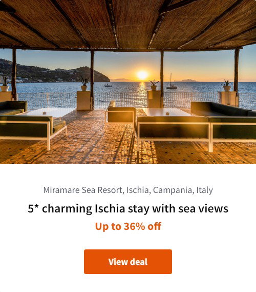 5* charming Ischia stay with sea views