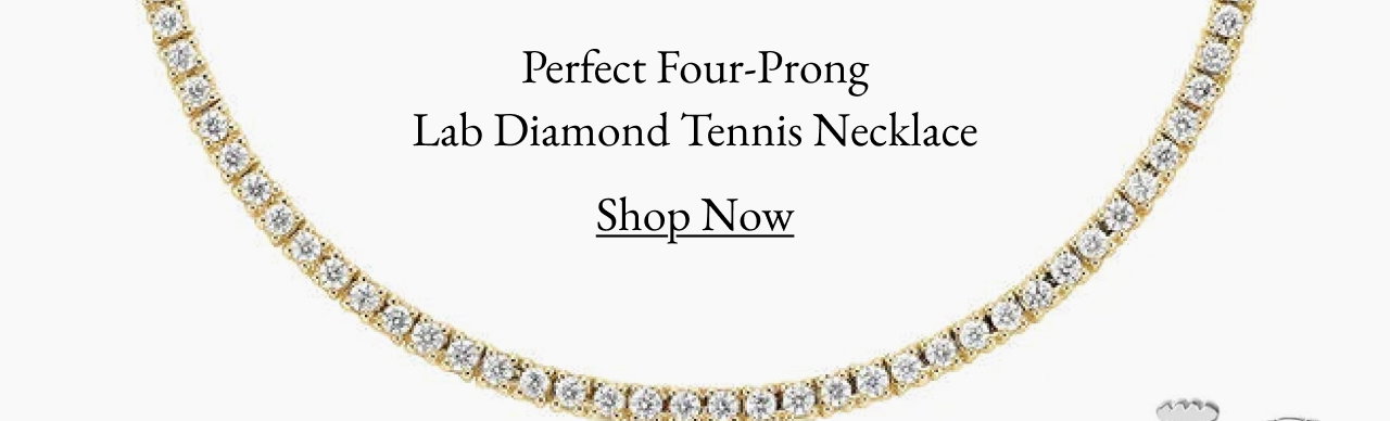  Perfect Four-Prong Lab Diamond Tennis Necklace