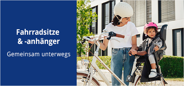 Fahrradsitze & -anhänger – Gemeinsam unterwegs
