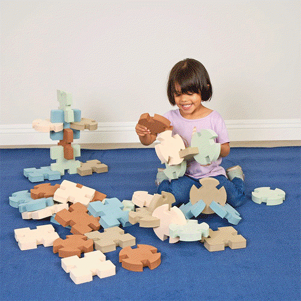 Excellerations® Jumbo Foam Interlocking Shapes - 40 pieces