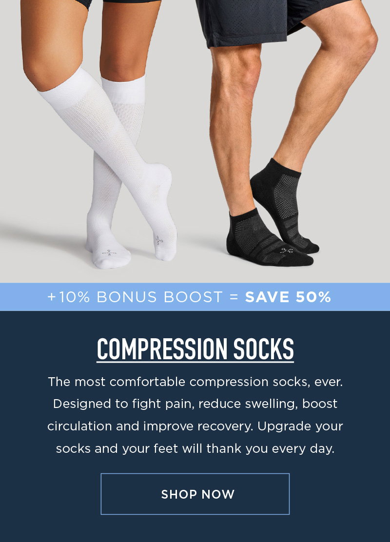 SAVE 50% COMPRESSION SOCKS SHOP NOW