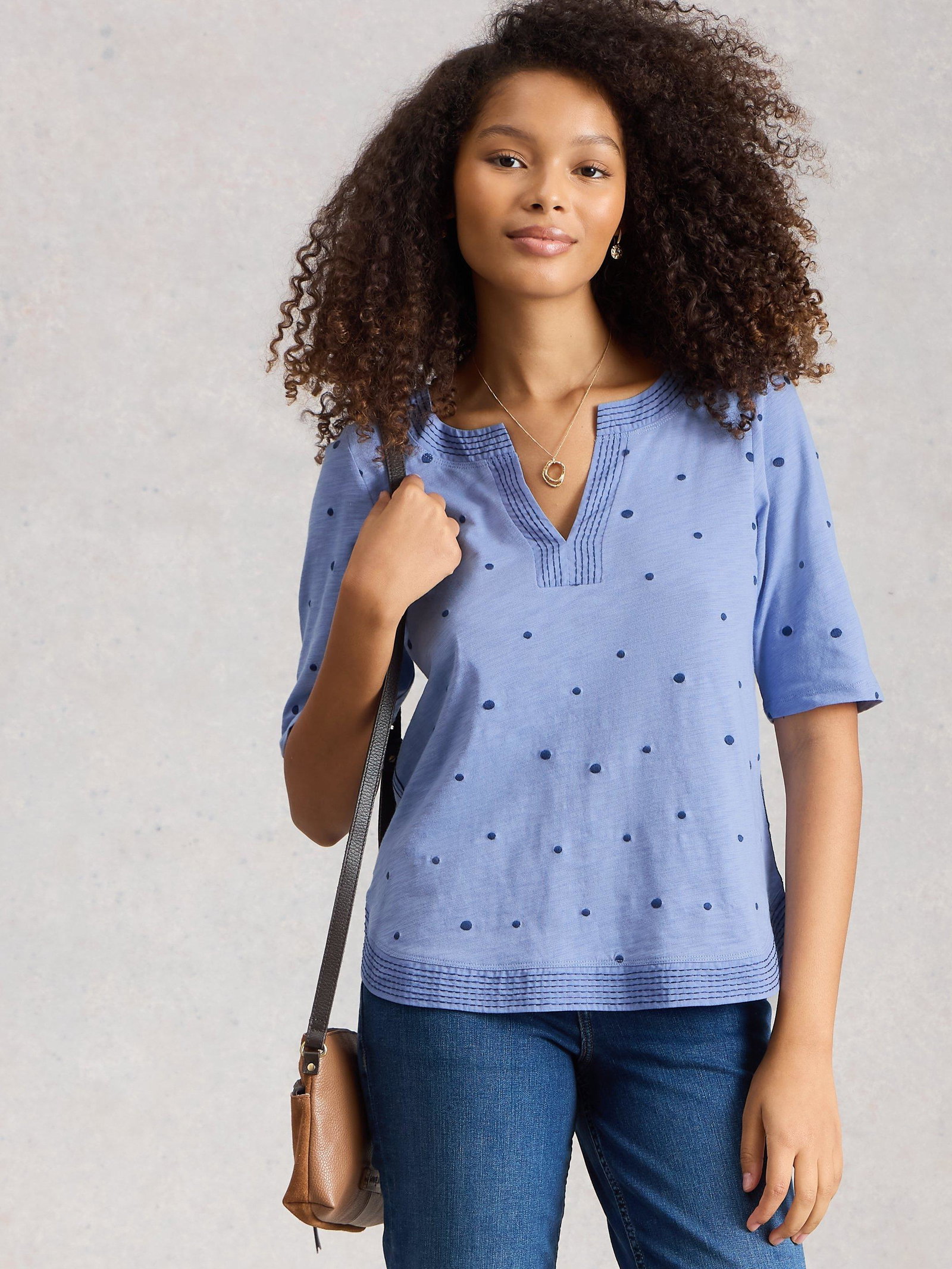 Shop Weaver Notch Embroidered Tee