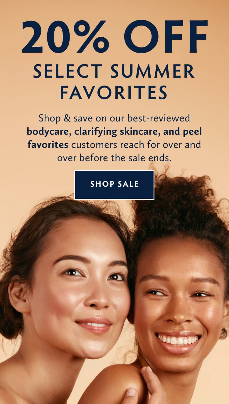 20% OFF Bodycare, Acne, and Peel Favorites Shop Sale