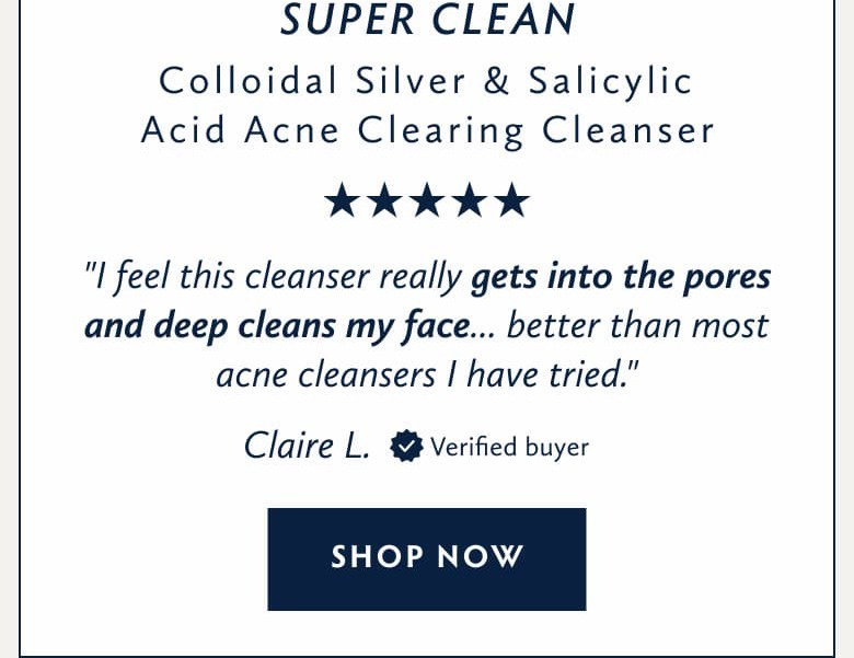 Shop Colloidal Silver & Salicylic Acid Acne Clearing Cleanser