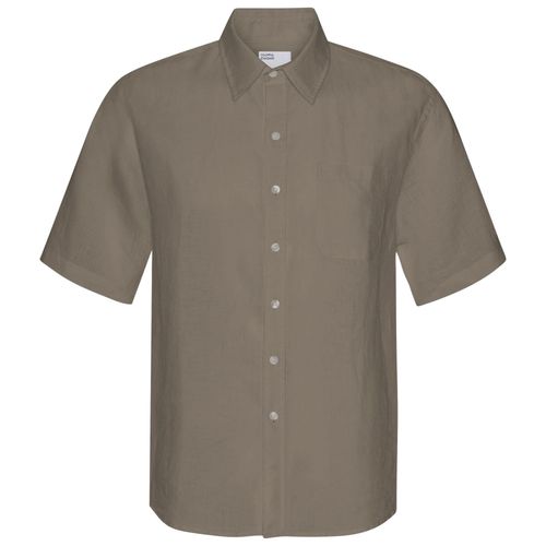 Colorful Standard Linen Short Sleeve Shirt - Dusty Olive