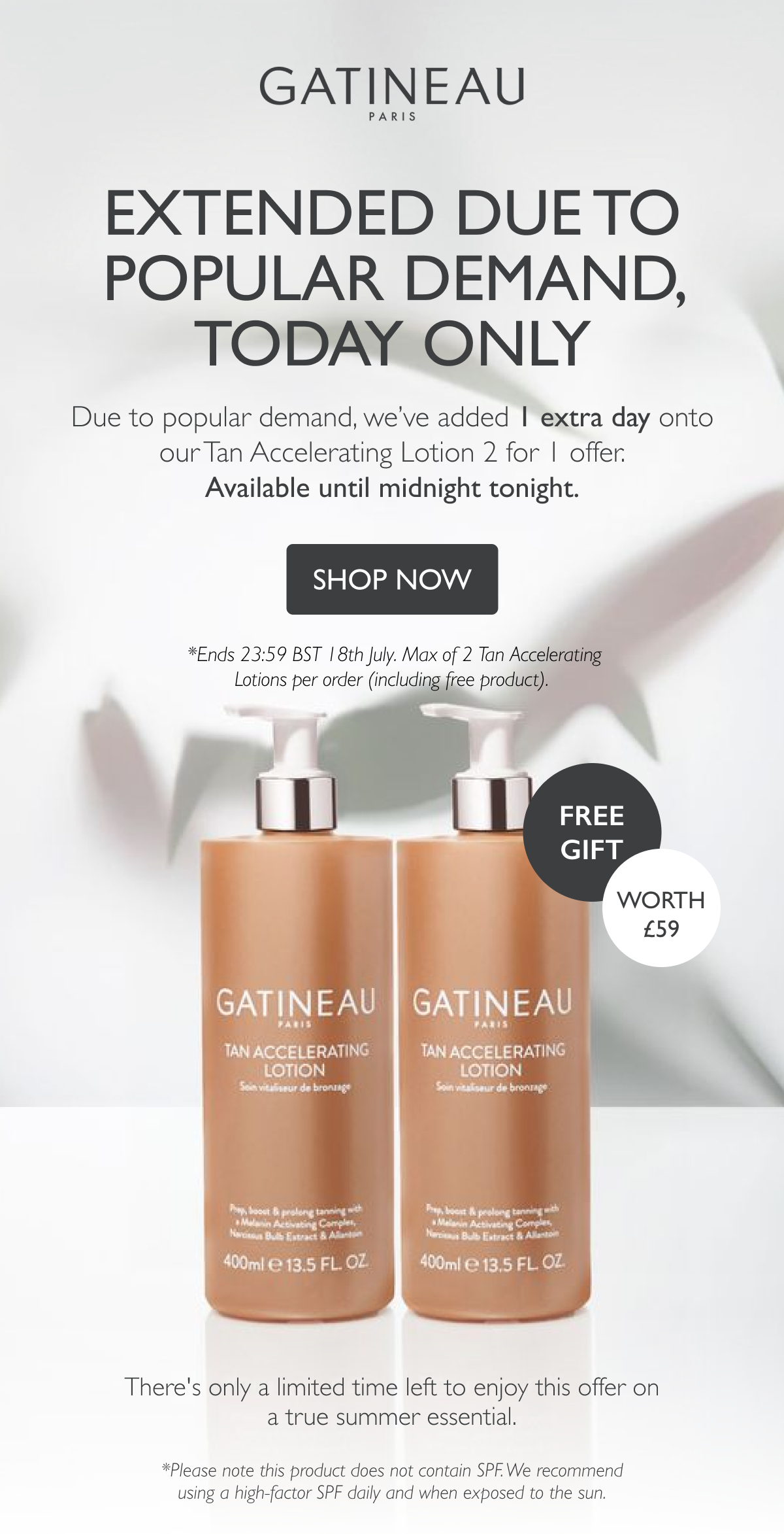 Extended due to popular demand, today only!