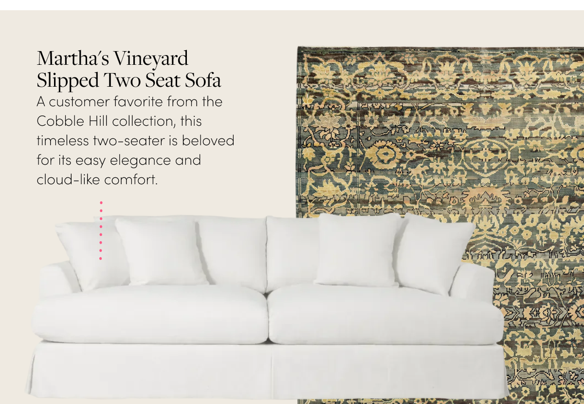 Martha's Vineyard Slipped Two Seat Sofa