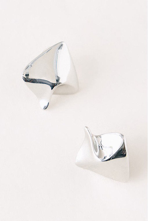 Sculpted Square Stud Earrings