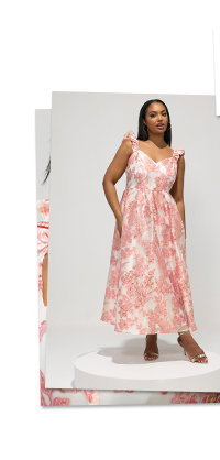 YOURS LONDON Maxikleid in Weiß mit Jacquard-Blumenmuster