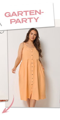 YOURS Strandkleid in Orange aus Leinen
