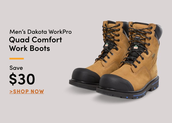 Men's Dakota WorkPro Quad Comfort Work Boots Save $30