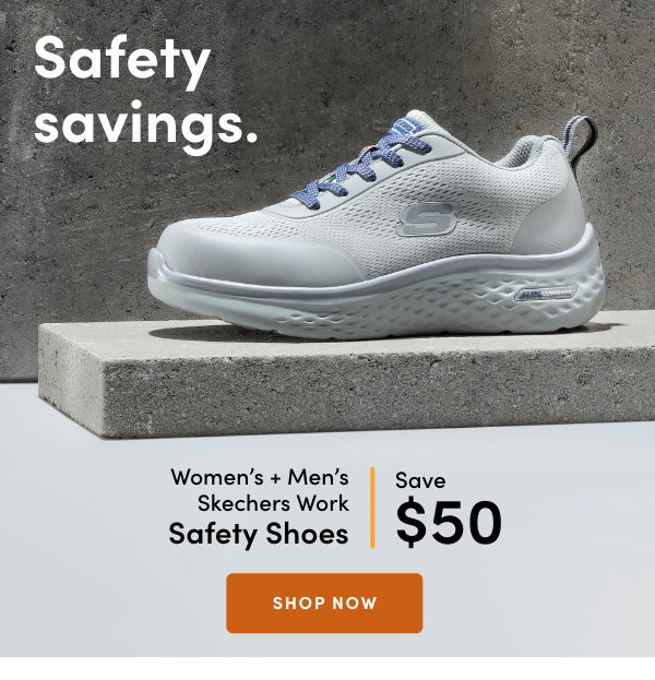 Women's + Men's Skechers Work Safety Shoes Save $50