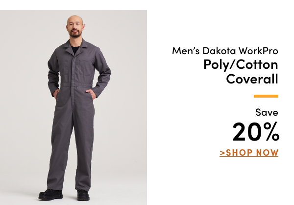 Men's Dakota WorkPro Poly/Cotton Coverall Save 20%