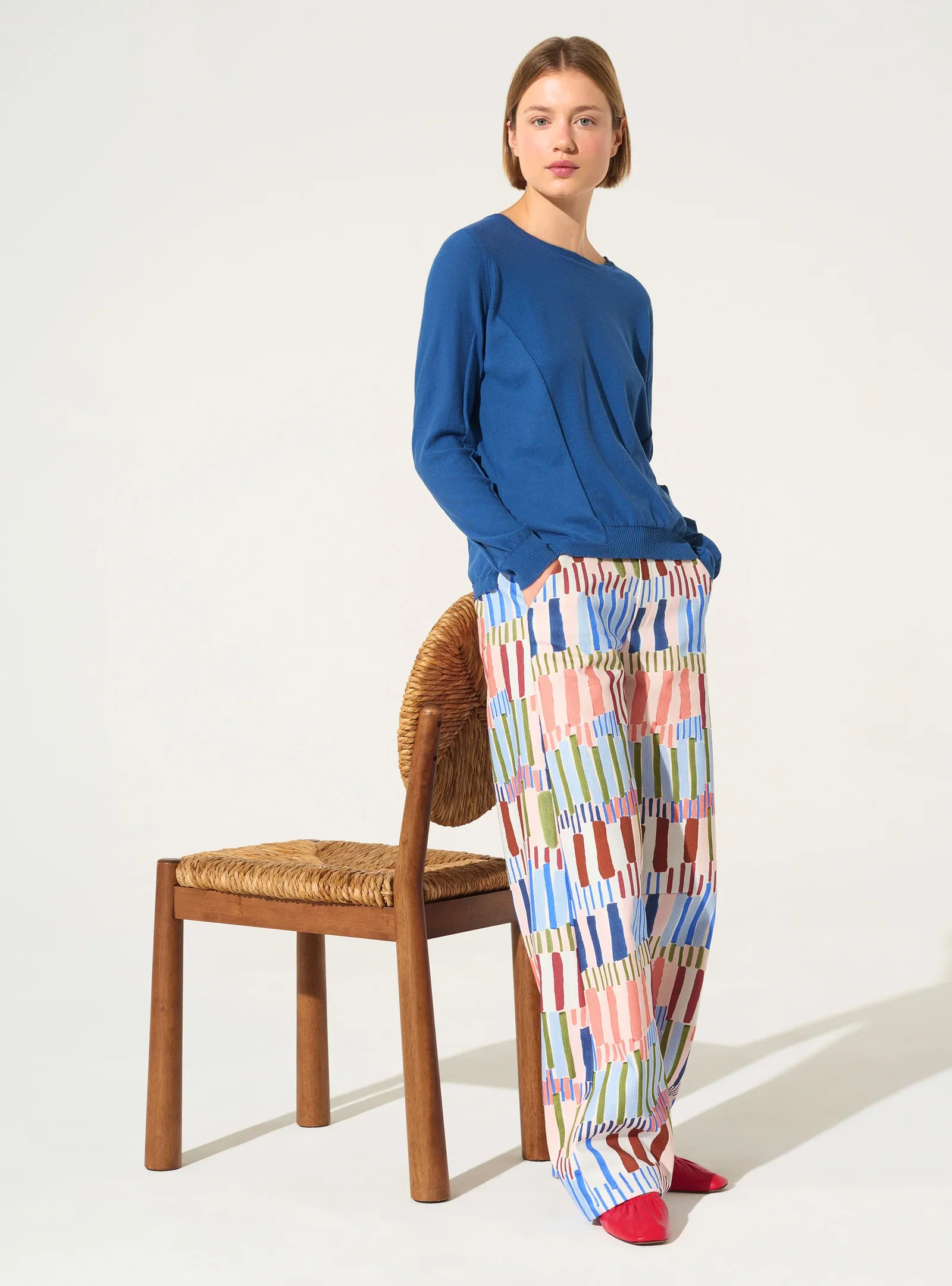 Image of Pull en coton bleu