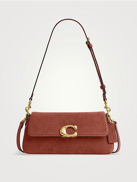 Jet Suede Shoulder Bag