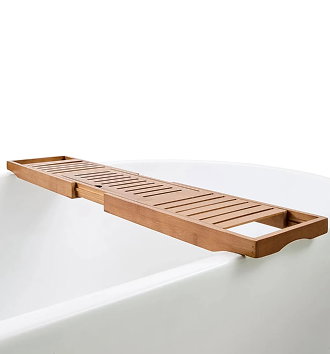 Anko walnut look bath caddy