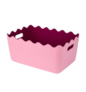 Anko two tone wave felt basket