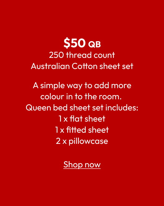 250 thread count Australian Cotton sheet set