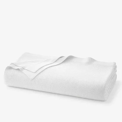 Image of Classic All Season Breathable Cotton Knit Blanket