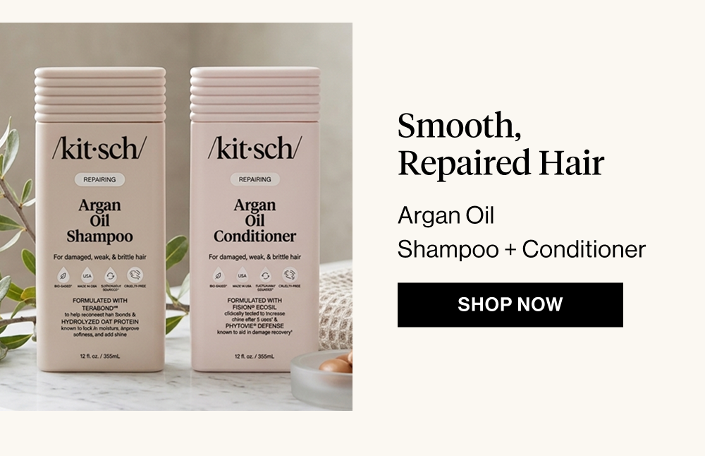 Subheadline: Smooth, Repaired Hair  Body Copy: Argan Oil Shampoo + Conditioner